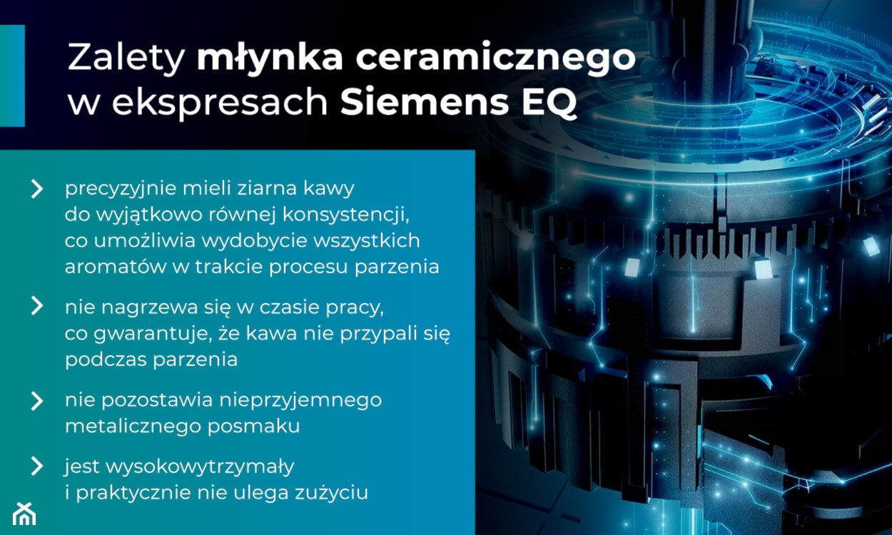 Zalety młynka ceramicznego w ekspresach Siemens EQ.