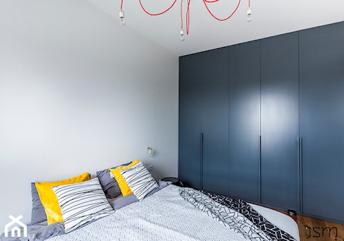 Mieszkanie w Poznaniu 01 - Mała sypialnia, styl nowoczesny - zdjęcie od JSM Architektura Wnętrz