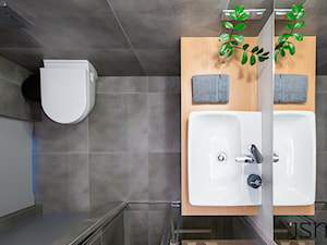 Mała łazienka - Mała bez okna łazienka, styl nowoczesny - zdjęcie od JSM Architektura Wnętrz