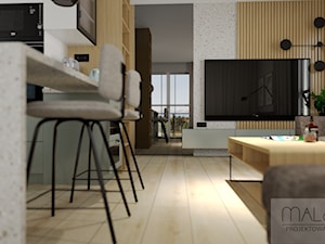 Mieszkanie w Gdańsku - Salon, styl nowoczesny - zdjęcie od Malooka Studio