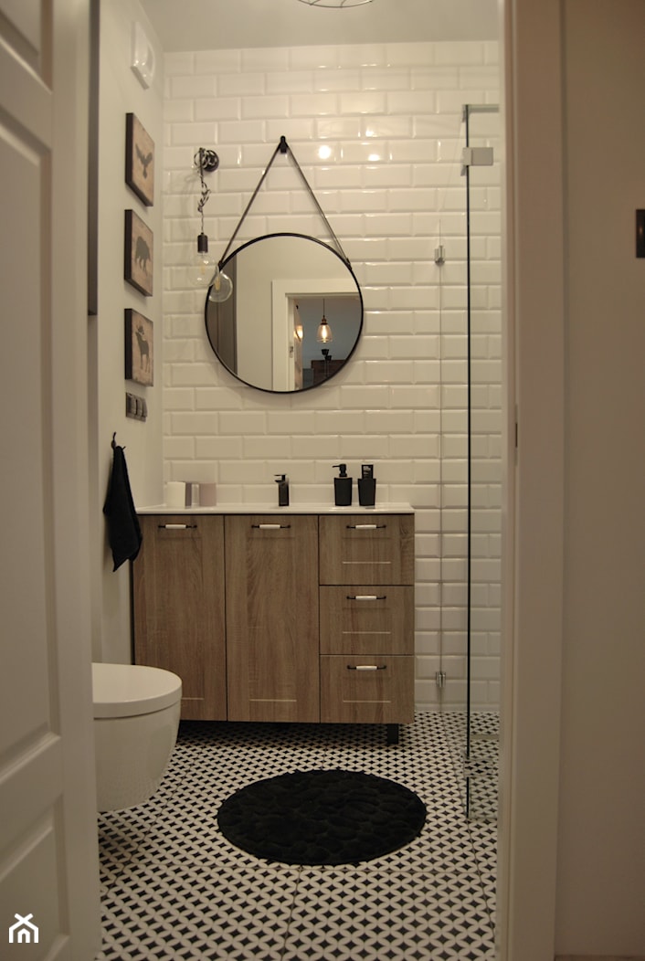 łazienka z otwartą kabiną - zdjęcie od Studio Projektowe Łowicz - Homebook