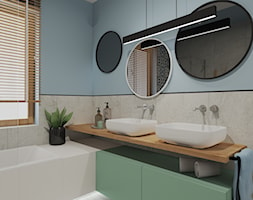 jasna, kolorowa łazienka z wanną - zdjęcie od Studio Projektowe Łowicz - Homebook
