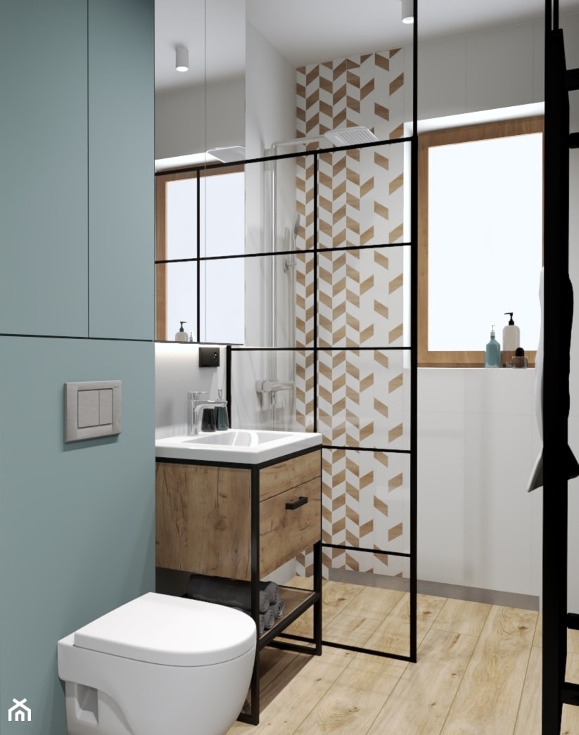 łazienka z otwartym prysznicem - zdjęcie od Studio Projektowe Łowicz - Homebook