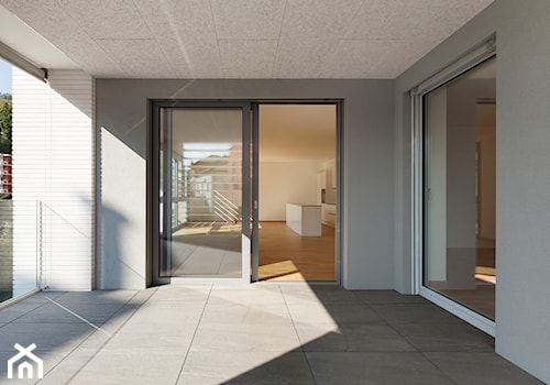 T-Slide - nowowczesne, przesuwne drzwi tarasowe - Taras, styl minimalistyczny - zdjęcie od BUDVAR