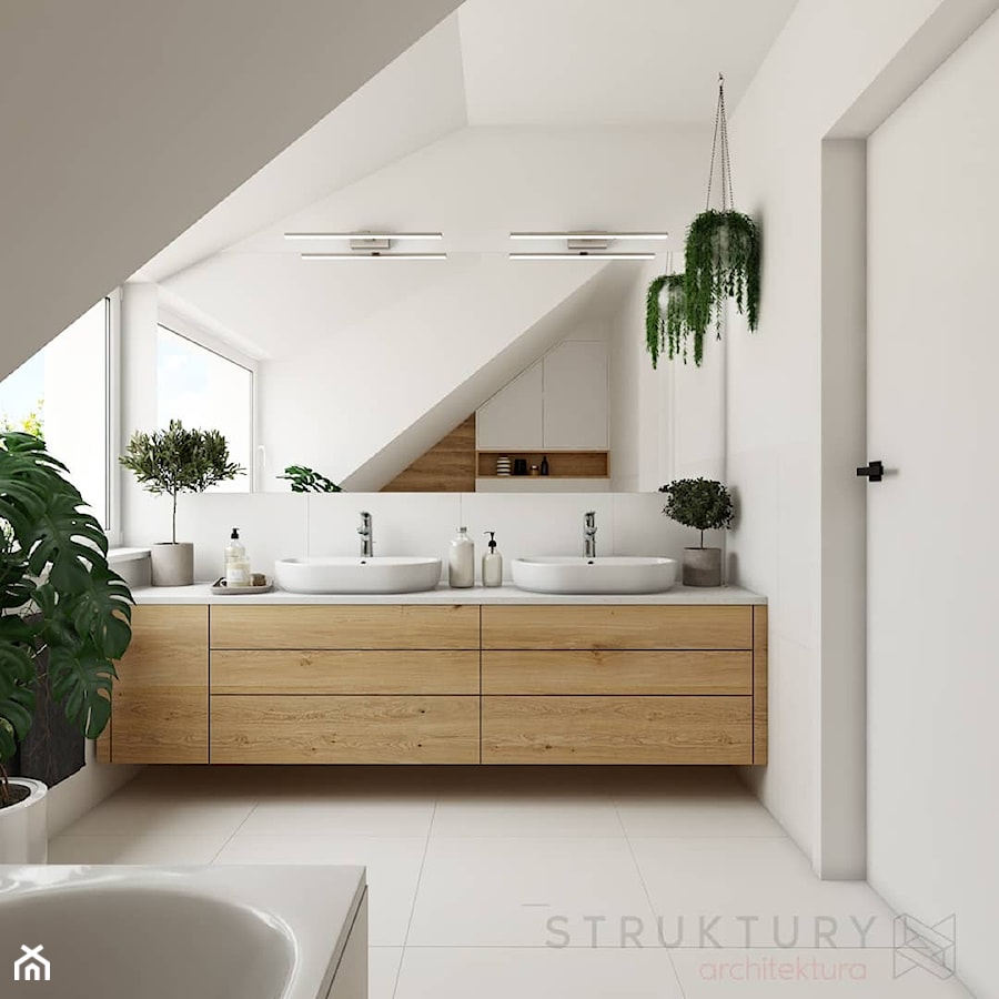 Biała łazienka - zdjęcie od Struktury architektura