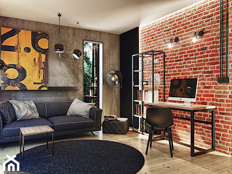 Aranżacje wnętrz - Biuro: Gabinet w stylu modern-loft - reqube. Przeglądaj, dodawaj i zapisuj najlepsze zdjęcia, pomysły i inspiracje designerskie. W bazie mamy już prawie milion fotografii!