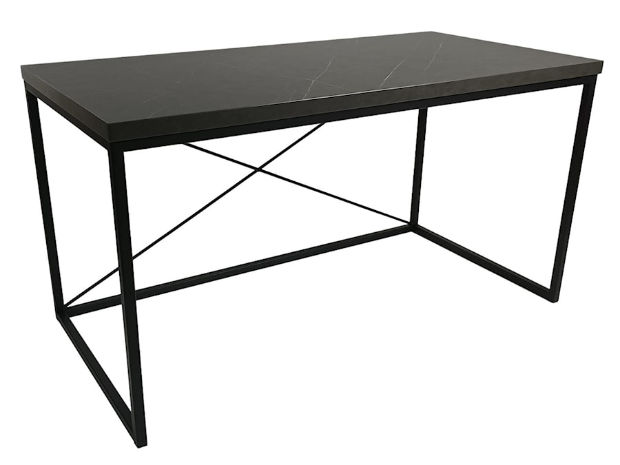 Duże, industrialne biurko BORG DESK 140/70 cm Wytrawny szary kamień - zdjęcie od reqube