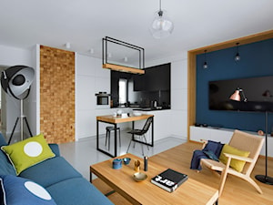 MIESZKANIE 63 m2 - projekt wnętrz - Salon, styl minimalistyczny - zdjęcie od MASZ ARCHITEKCI