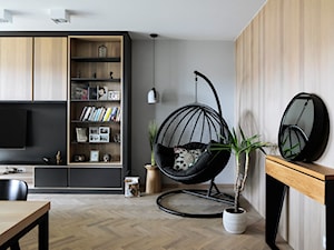 MIESZKANIE 65 m2 PORT PRASKI - projekt wnętrz - Salon, styl nowoczesny - zdjęcie od MASZ ARCHITEKCI