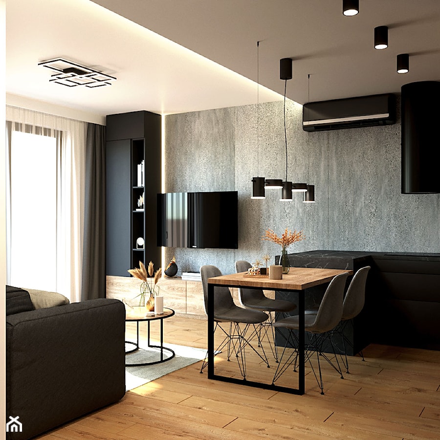Mieszkanie dla pary - Jadalnia, styl nowoczesny - zdjęcie od Happens.design