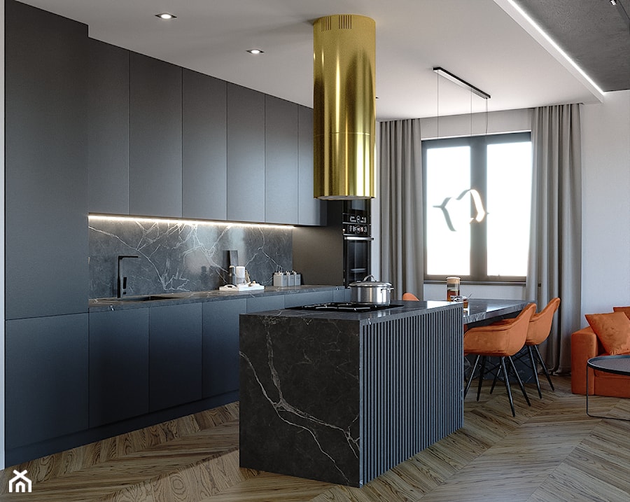 Luksusowy apartament - Kuchnia, styl nowoczesny - zdjęcie od Happens.design