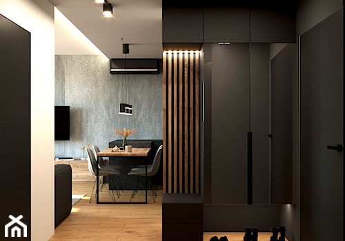 Mieszkanie dla pary - Hol / przedpokój, styl nowoczesny - zdjęcie od Happens.design