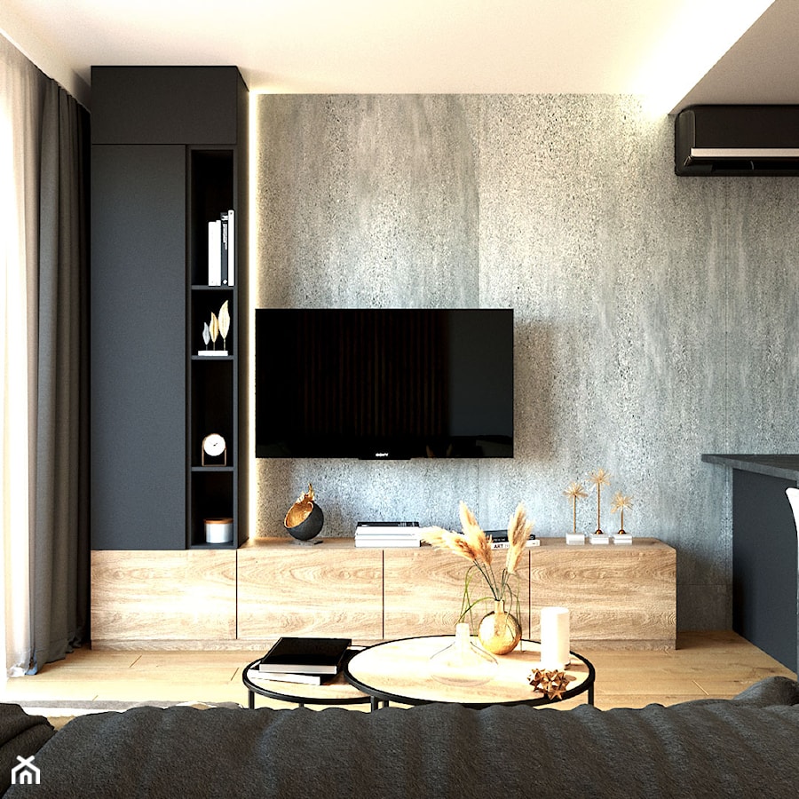 Mieszkanie dla pary - Salon, styl nowoczesny - zdjęcie od Happens.design