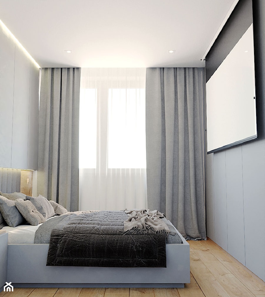 Mieszkanie dla pary - Sypialnia, styl nowoczesny - zdjęcie od Happens.design