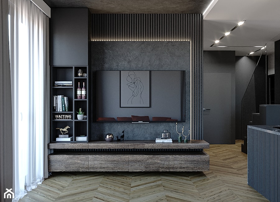 Luksusowy apartament - Salon, styl nowoczesny - zdjęcie od Happens.design