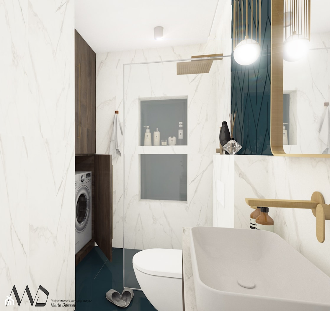 Nowoczesna, elegancka łazienka - zdjęcie od Projektowanie i Aranżacja Wnętrz Marta Dalecka - Homebook