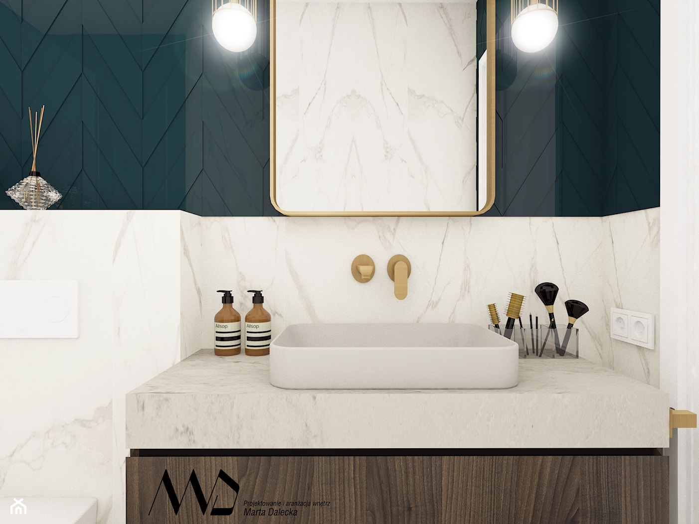 Nowoczesna, elegancka łazienka - zdjęcie od Projektowanie i Aranżacja Wnętrz Marta Dalecka - Homebook
