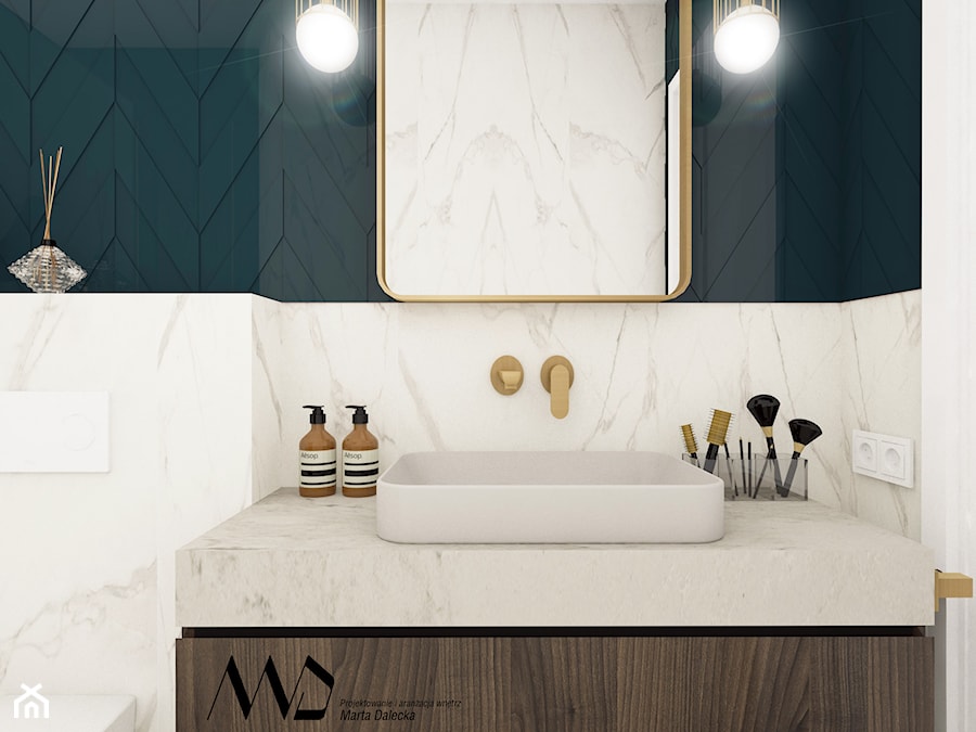 Nowoczesna, elegancka łazienka - zdjęcie od Projektowanie i Aranżacja Wnętrz Marta Dalecka