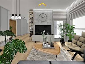 Projekt Mieszkanie 48m2 - Salon, styl nowoczesny - zdjęcie od NAJHouse