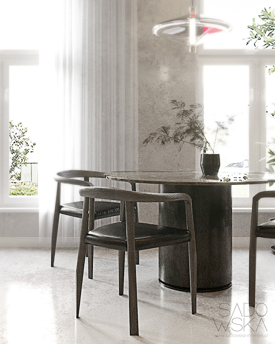betonowe mieszkanie - Jadalnia, styl nowoczesny - zdjęcie od sadowska-interiors