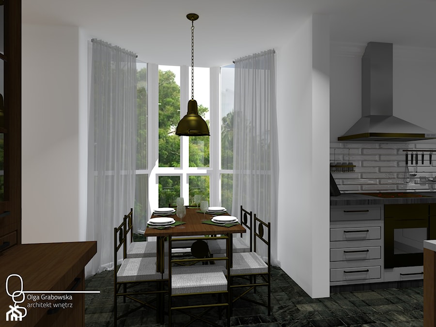 Stół w kuchni - zdjęcie od Olga Grabowska - Architekt Wnętrz