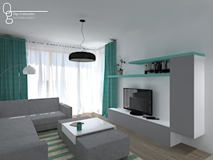 To samo mieszkanie 2 rozwiązania :) - Salon, styl nowoczesny - zdjęcie od Olga Grabowska - Architekt Wnętrz