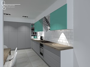 To samo mieszkanie 2 rozwiązania :) - Kuchnia, styl nowoczesny - zdjęcie od Olga Grabowska - Architekt Wnętrz