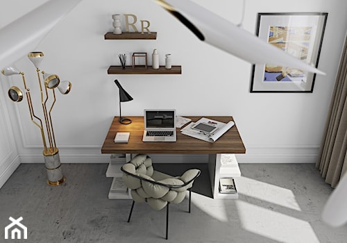 Małe białe biuro, styl nowoczesny - zdjęcie od sfmeble.pl