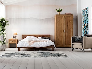 Średnia beżowa biała sypialnia na poddaszu, styl tradycyjny - zdjęcie od sfmeble.pl