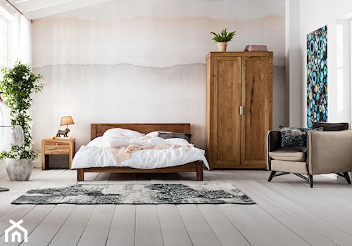 Średnia beżowa biała sypialnia na poddaszu, styl tradycyjny - zdjęcie od sfmeble.pl