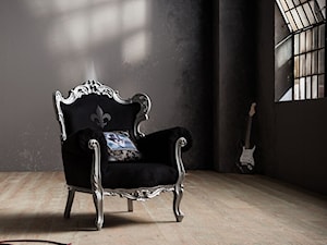 Średni czarny salon, styl glamour - zdjęcie od sfmeble.pl