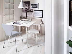 Wessel - Mała biała jadalnia jako osobne pomieszczenie, styl skandynawski - zdjęcie od sfmeble.pl