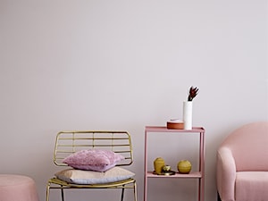Róż i złoto - Salon, styl minimalistyczny - zdjęcie od sfmeble.pl
