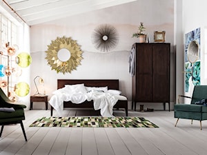 Średnia biała szara sypialnia na poddaszu, styl tradycyjny - zdjęcie od sfmeble.pl