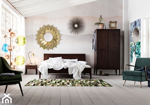 Średnia biała szara sypialnia na poddaszu, styl tradycyjny - zdjęcie od sfmeble.pl