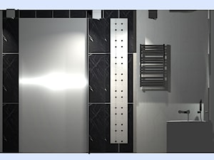 Czarno-biała łazienka - Łazienka, styl nowoczesny - zdjęcie od Murla Design