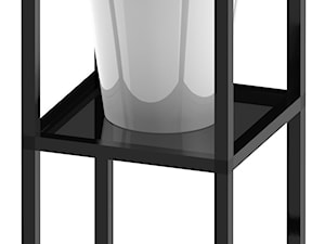 Kwietnik 300x300x560 z półką szklaną hartowaną antisol grafit - zdjęcie od Alus Sp z o o