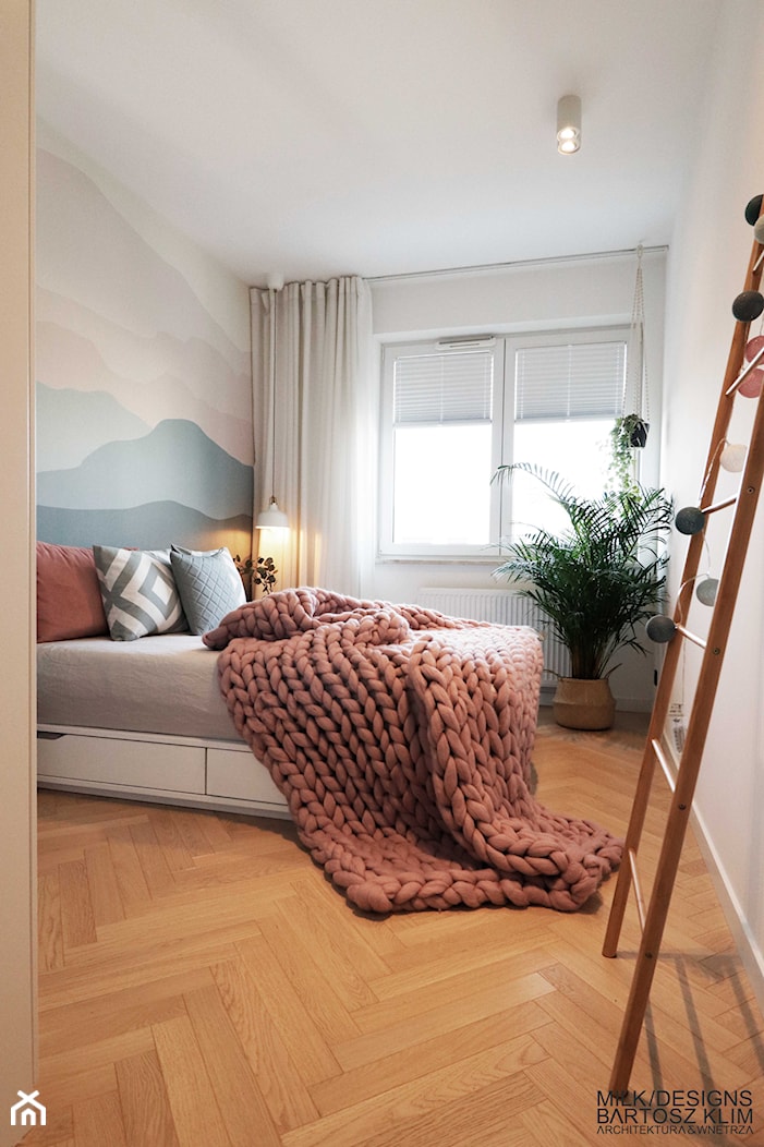 Mieszkanie w stylu amsterdamskim - sypialnia. - zdjęcie od MILK/DESIGNS ARCHITEKTURA&WNĘTRZA - Homebook