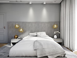 Apartament w stylu nowojorskim - sypialnia gościnna. - zdjęcie od MILK/DESIGNS ARCHITEKTURA&WNĘTRZA