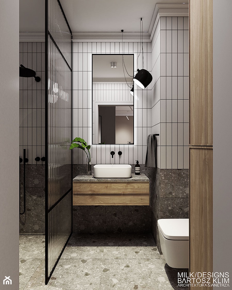 Nowoczesna łazienka dla kobiety. - zdjęcie od MILK/DESIGNS ARCHITEKTURA&WNĘTRZA
