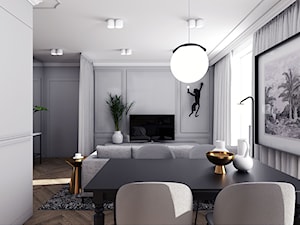 Mieszkanie w stylu klasycznym z elementami glamour'u. - zdjęcie od MILK/DESIGNS ARCHITEKTURA&WNĘTRZA