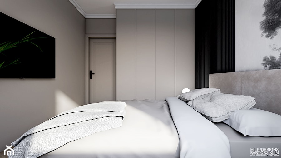 Luksusowe mieszkanie w kobiecym stylu - sypialnia. - zdjęcie od MILK/DESIGNS ARCHITEKTURA&WNĘTRZA