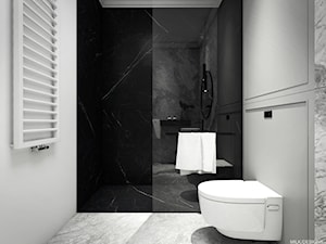 Apartament w stylu nowojorskim - łazienka gościnna. - zdjęcie od MILK/DESIGNS ARCHITEKTURA&WNĘTRZA