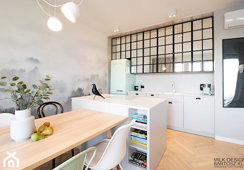 Mieszkanie w stylu amsterdamskim - kuchnia. - zdjęcie od MILK/DESIGNS ARCHITEKTURA&WNĘTRZA