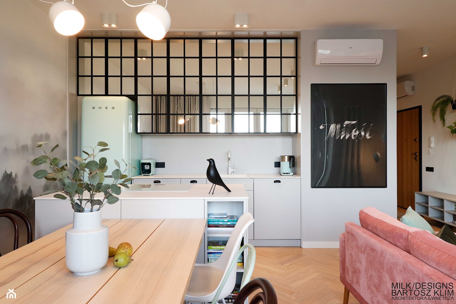 Mieszkanie w stylu amsterdamskim - kuchnia. - zdjęcie od MILK/DESIGNS ARCHITEKTURA&WNĘTRZA - Homebook