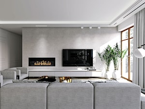 Apartament w stylu nowojorskim - salon. - zdjęcie od MILK/DESIGNS ARCHITEKTURA&WNĘTRZA