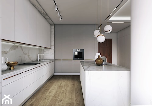 Apartament w stylu nowojorskim - kuchnia. - zdjęcie od MILK/DESIGNS ARCHITEKTURA&WNĘTRZA