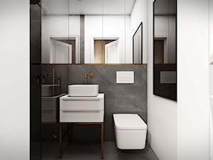Luksusowa kawalerka - łazienka. - zdjęcie od MILK/DESIGNS ARCHITEKTURA&WNĘTRZA