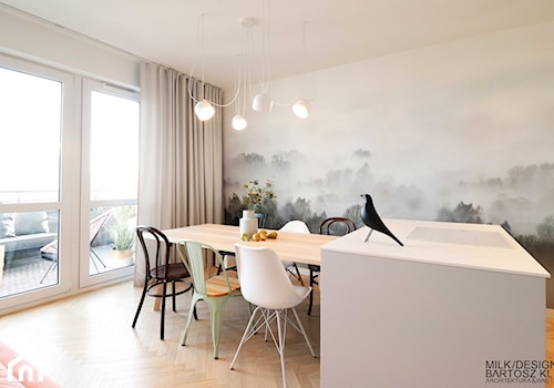 Mieszkanie w stylu amsterdamskim - jadalnia. - zdjęcie od MILK/DESIGNS ARCHITEKTURA&WNĘTRZA