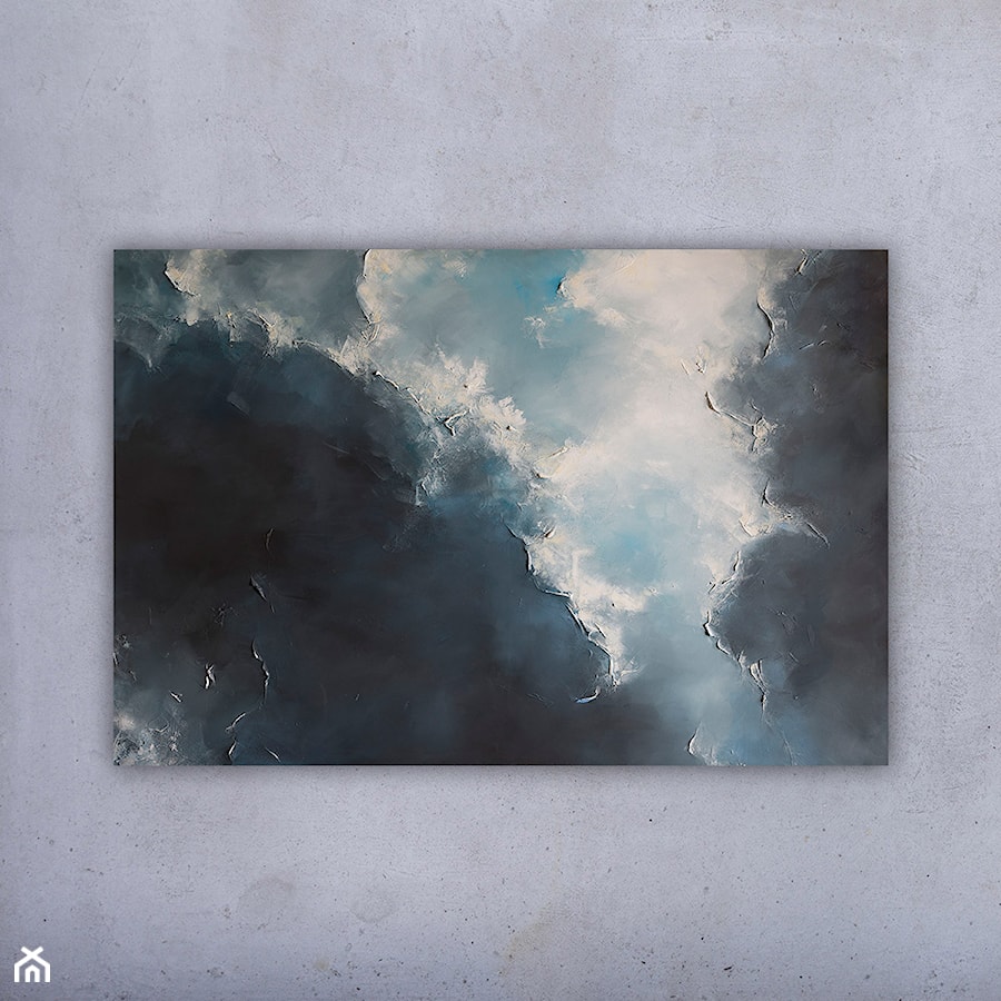 Otwarte niebo III - 100x150 cm- ręcznie malowanny obraz - zdjęcie od Studio Plama - Agnieszka Potocka-Makoś